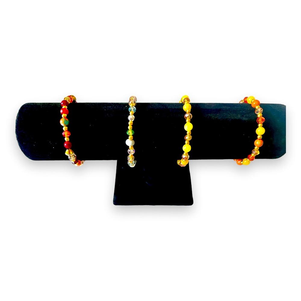Stretch bracelet (set of Four). Lightweight.
